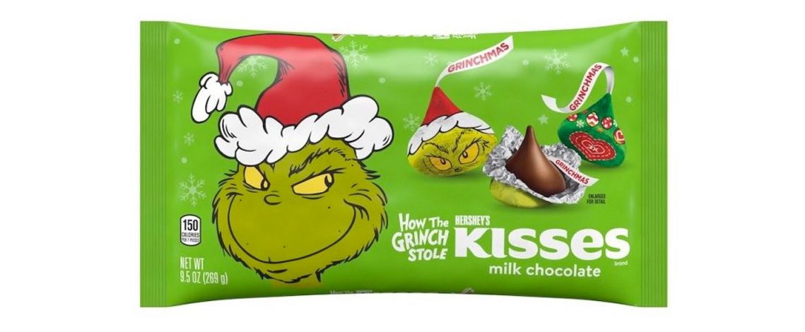 The new Grinch version of Hershey’s Kisses