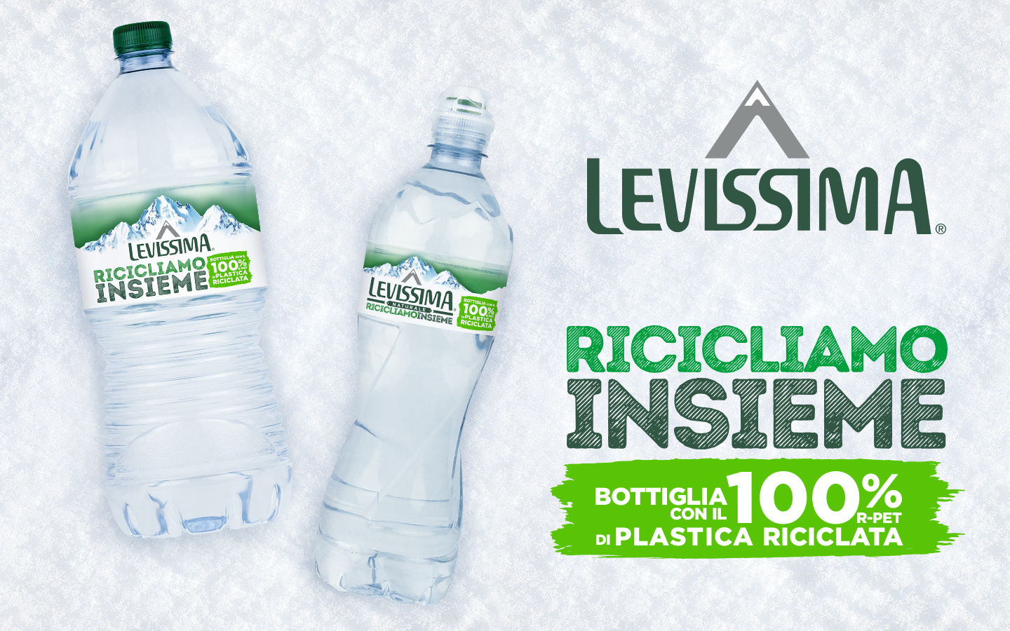 The concept Ricicliamo Insieme for Levissima bottles