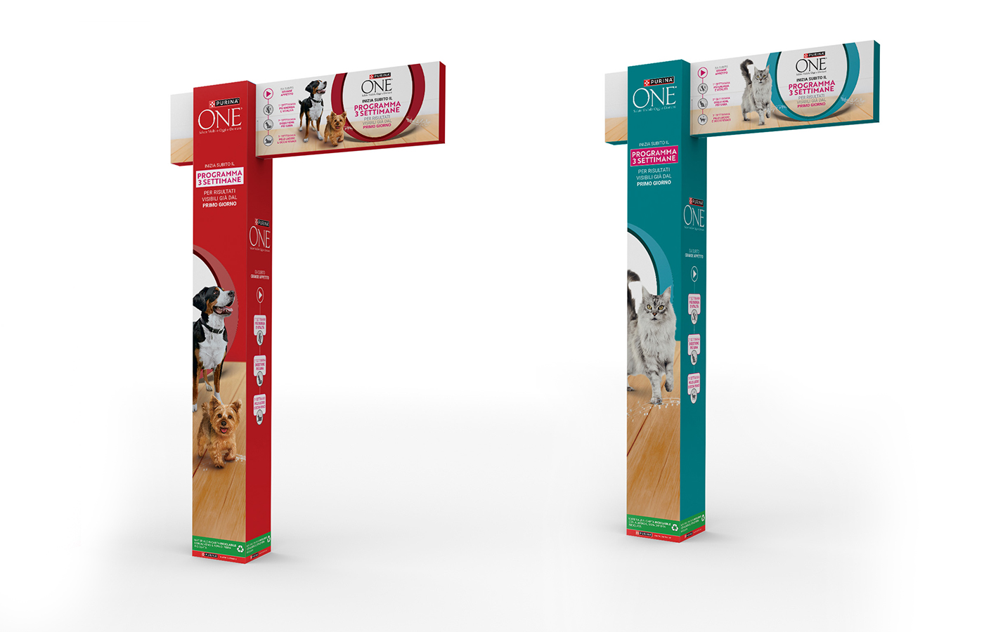 Half-arch for point of sale visibility of Purina One 3 Week Challenge