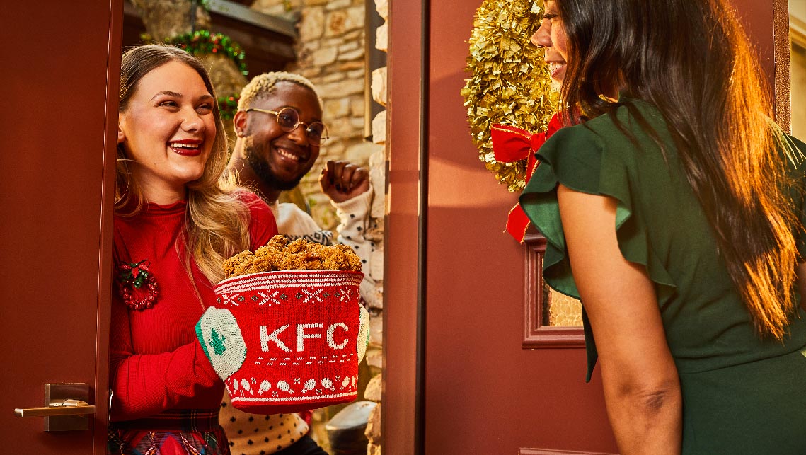 KFC’s signature bucket got a Christmas makeover