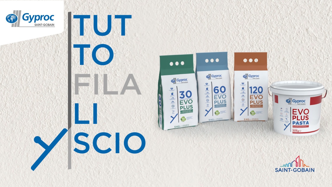 Repackaging by ATC – All Things Communicate for Gyproc-branded Saint-Gobain Italy's plaster range