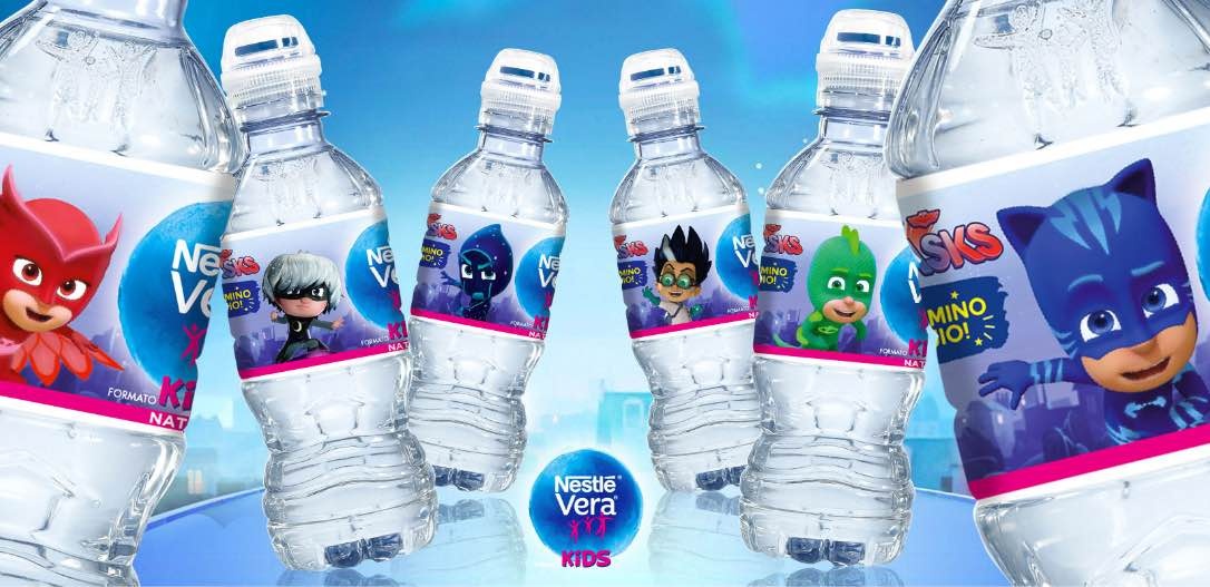 The new Nestlé Vera PJmasks bottle labels