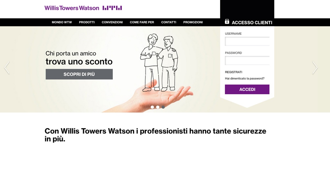 Sicuri con Willis Tower Watson header website