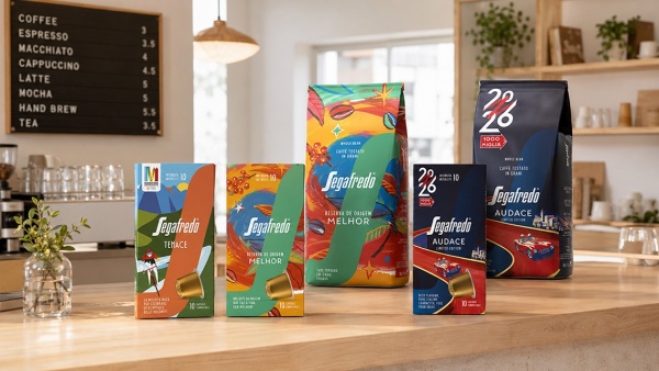 The packaging for Segafredo’s three limited editions, Melhor, Audace and Tenace, developed by ATC