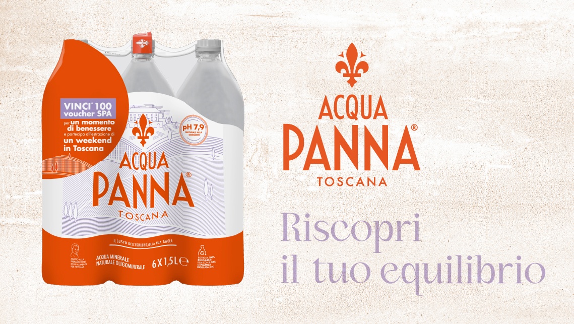 Find your balance again is the 2023 Acqua Panna B2C promo developed alongside ATC - All Things Communicate