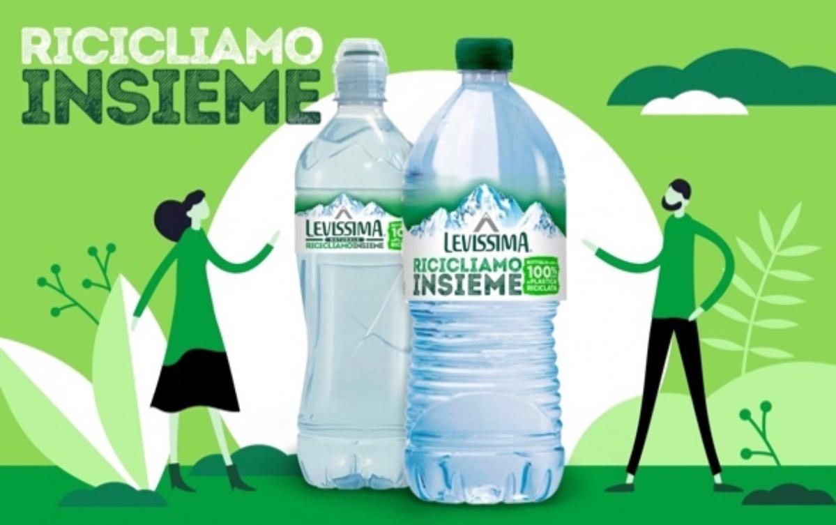 Levissima launched new 100% recycled PET bottle