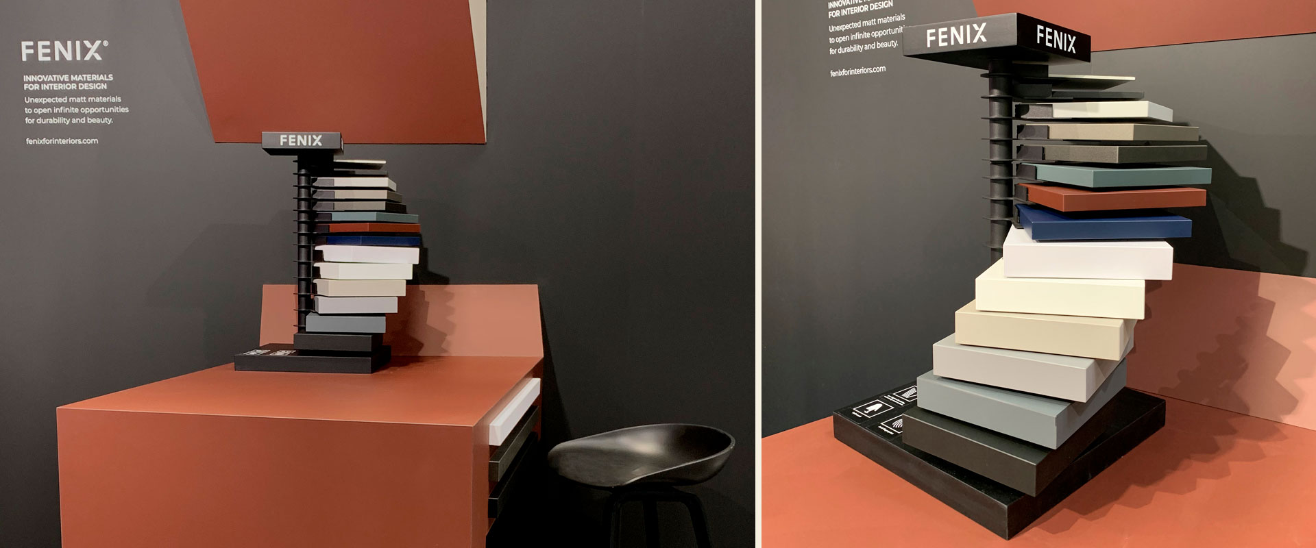 Samples display of Arpa Industriale's Fenix range