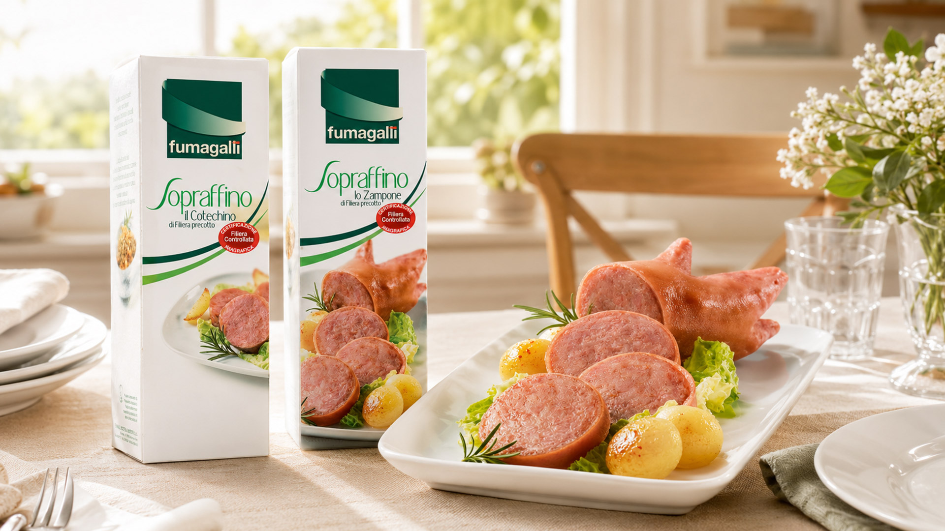 The development of the Fumagalli Salumi logo and the advert for Corriere della Sera, alongside the first sliced meat packaging projects, including for international markets, created by ATC – All Things Communicate.