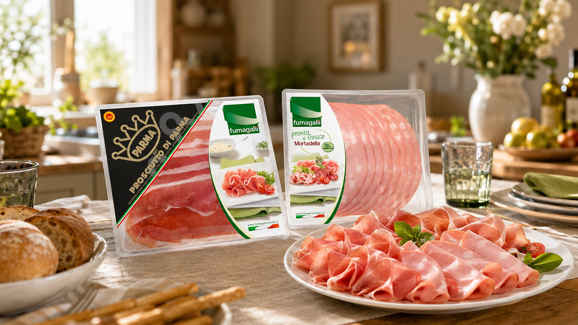 The development of the Fumagalli Salumi logo and the advert for Corriere della Sera, alongside the first sliced meat packaging projects, including for international markets, created by ATC – All Things Communicate.
