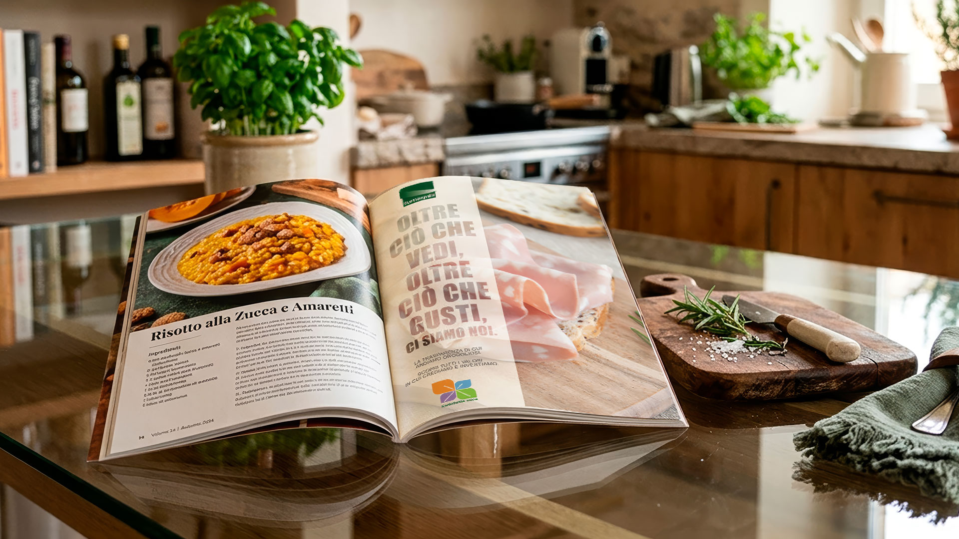 The “Etichetta Etica” big idea created by ATC for Fumagalli Salumi: the key concept with the flower logo, experiential stands, the blog, online and offline amplification for Expo 2015, the animal welfare packaging line and trade press pages.