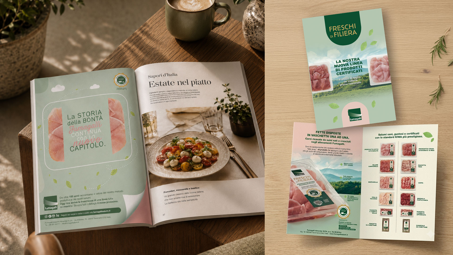 Over the years, ATC has developed numerous packaging projects for Fumagalli cured meats: the Freschi di Filiera packs, accompanied by the creation of a dedicated landing page; the Nondirdinò snacks; the Cooking Ingredients line; as well as international trade fair projects.