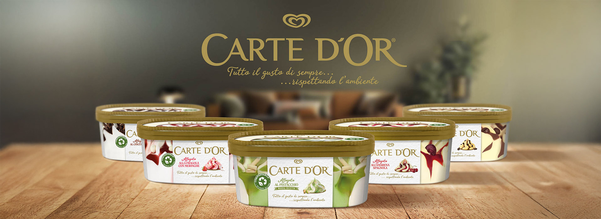 The new eco packs for Carte D'Or Affogati range, redesigned by Reverse Innovation