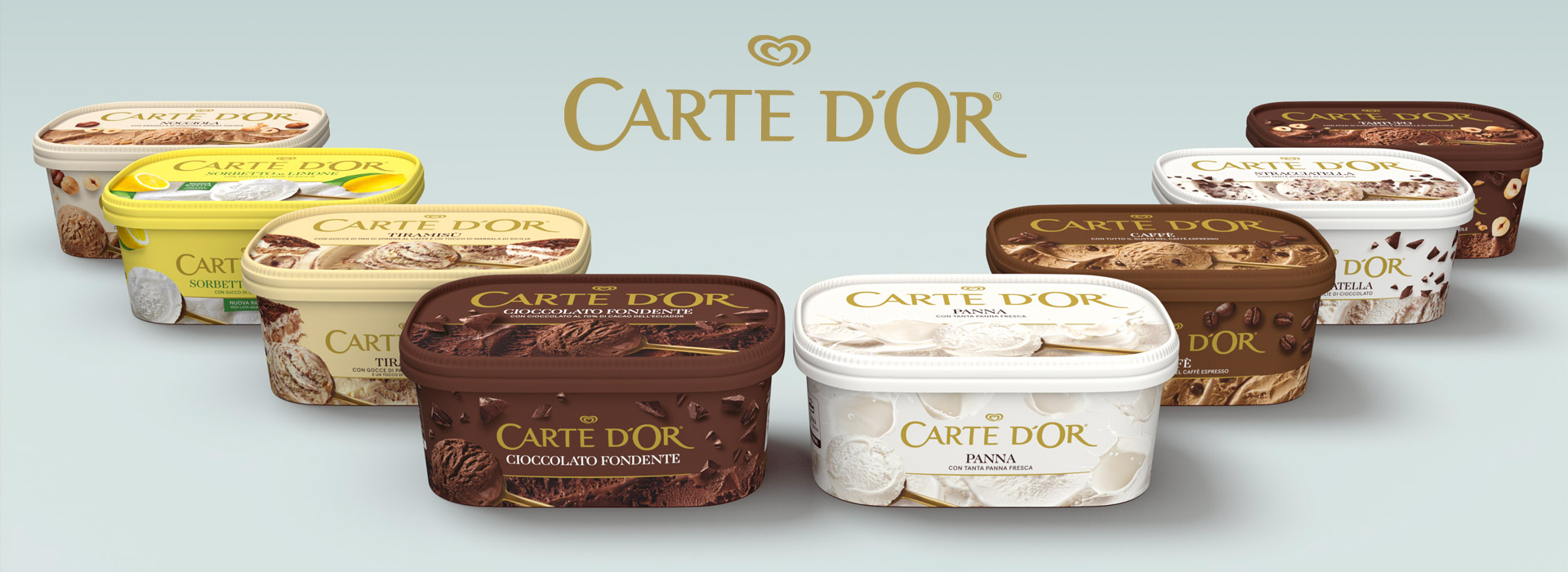 Photo pack of the Carte d'Or variants, redesigned by Reverse Innovation
