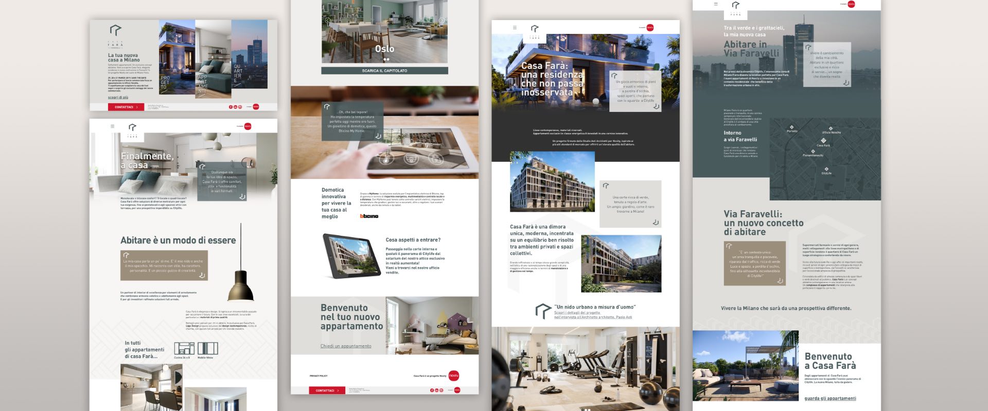 casa-fara.it is the mini website for real estate group Nexity Italia