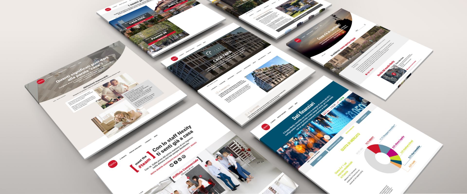 Nexity.it corporate website SEO oriented and designed for optimal navigation