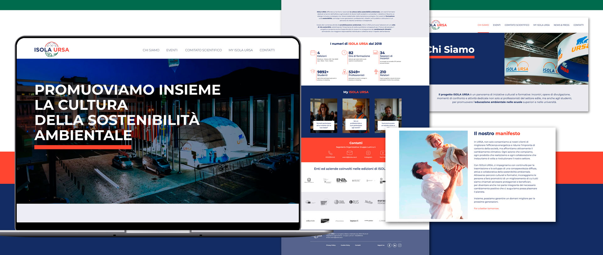 The new website of Isola Ursa designed by ATC