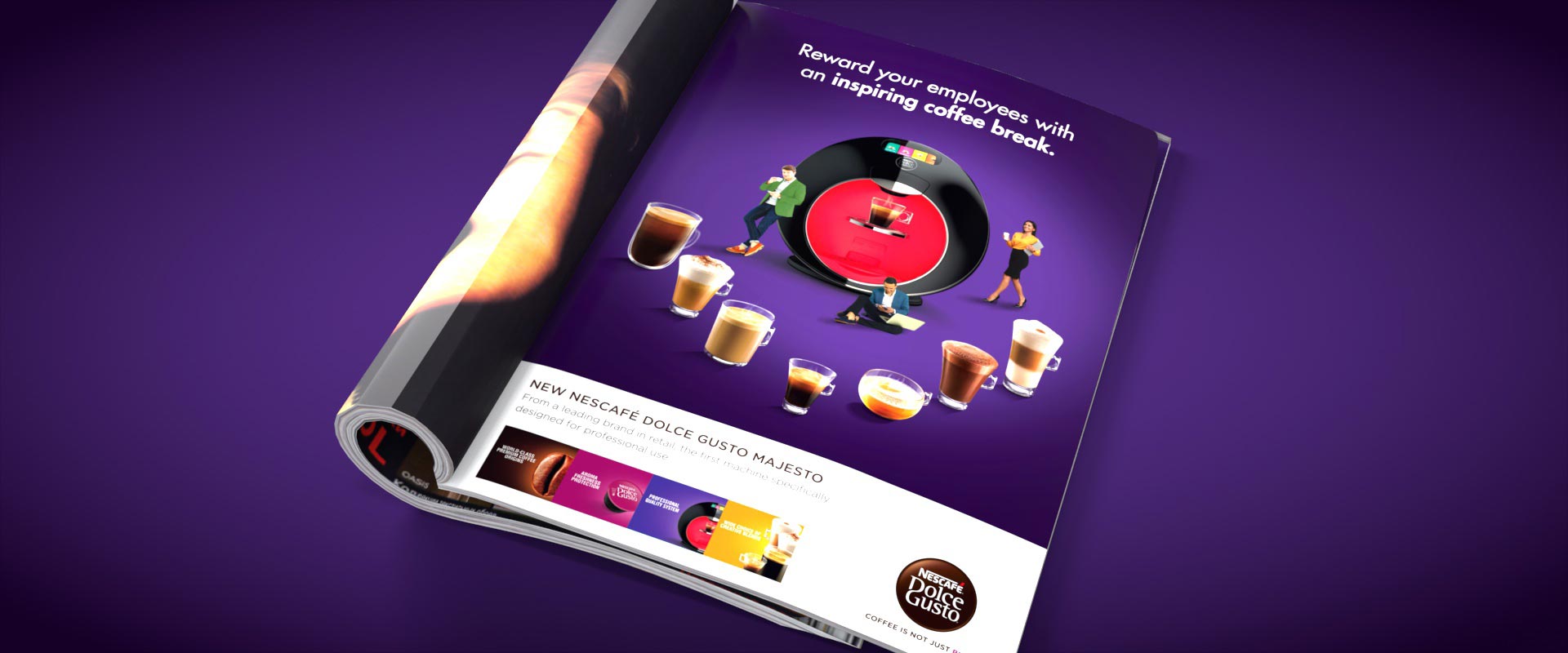 Materials for Nescafé Dolce Gusto Majesto coffee maker international launch project