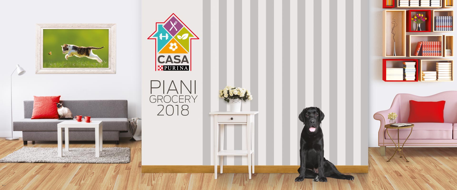 Allestimento design hotel evento convention Purina