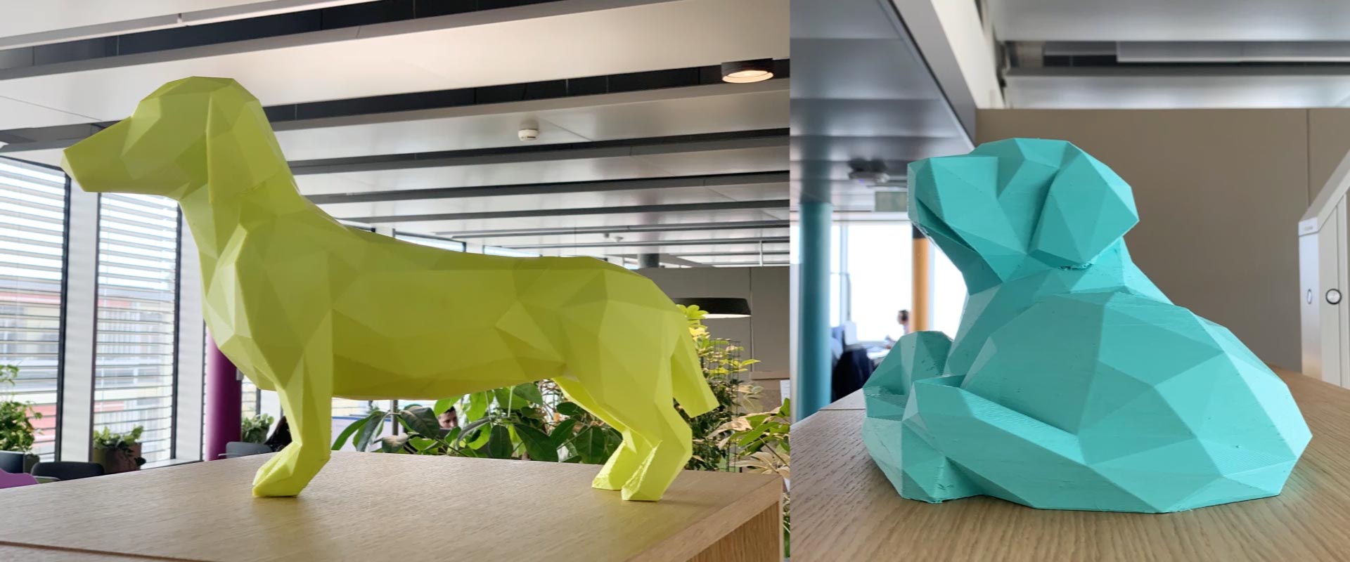 3D dogs for the new Purina offices