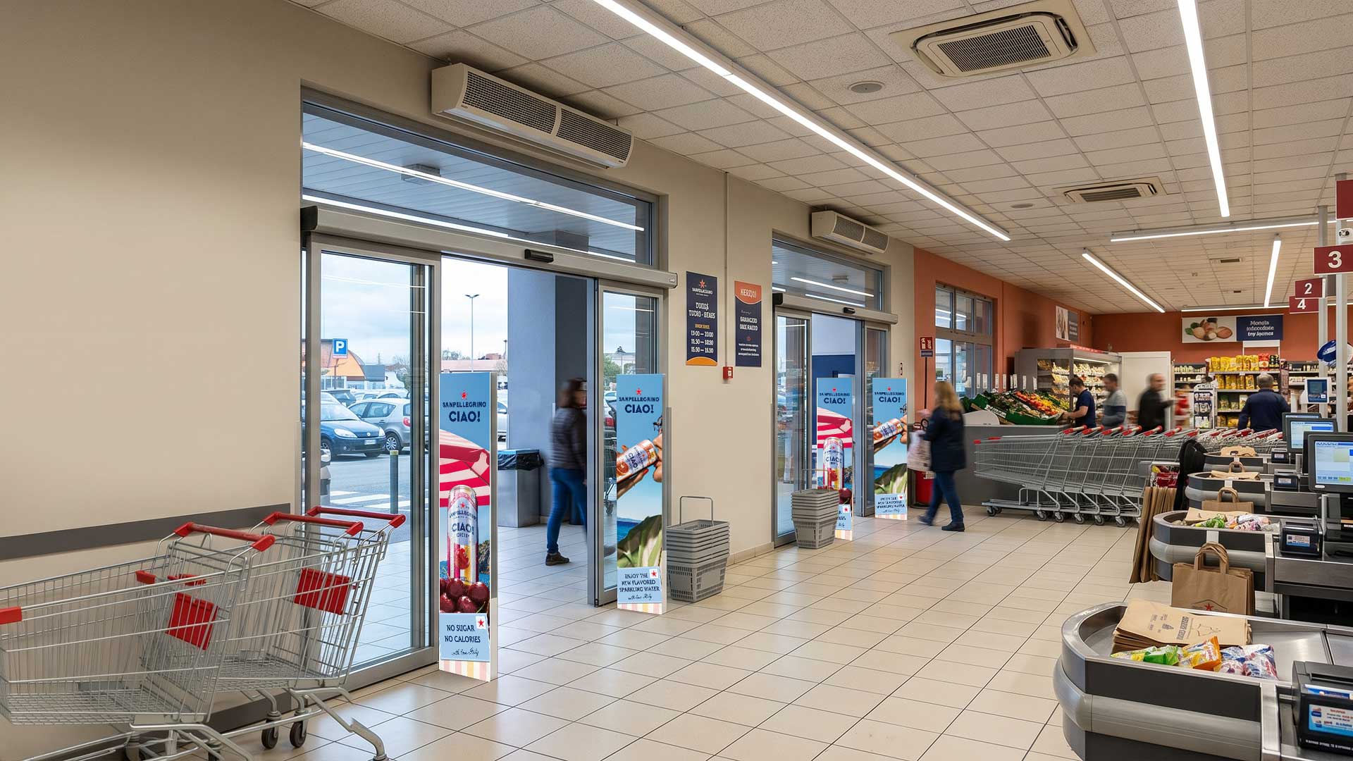 BTL assets for Sanpellegrino CIAO! in grocery retail, delivered by ATC – All Things Communicate