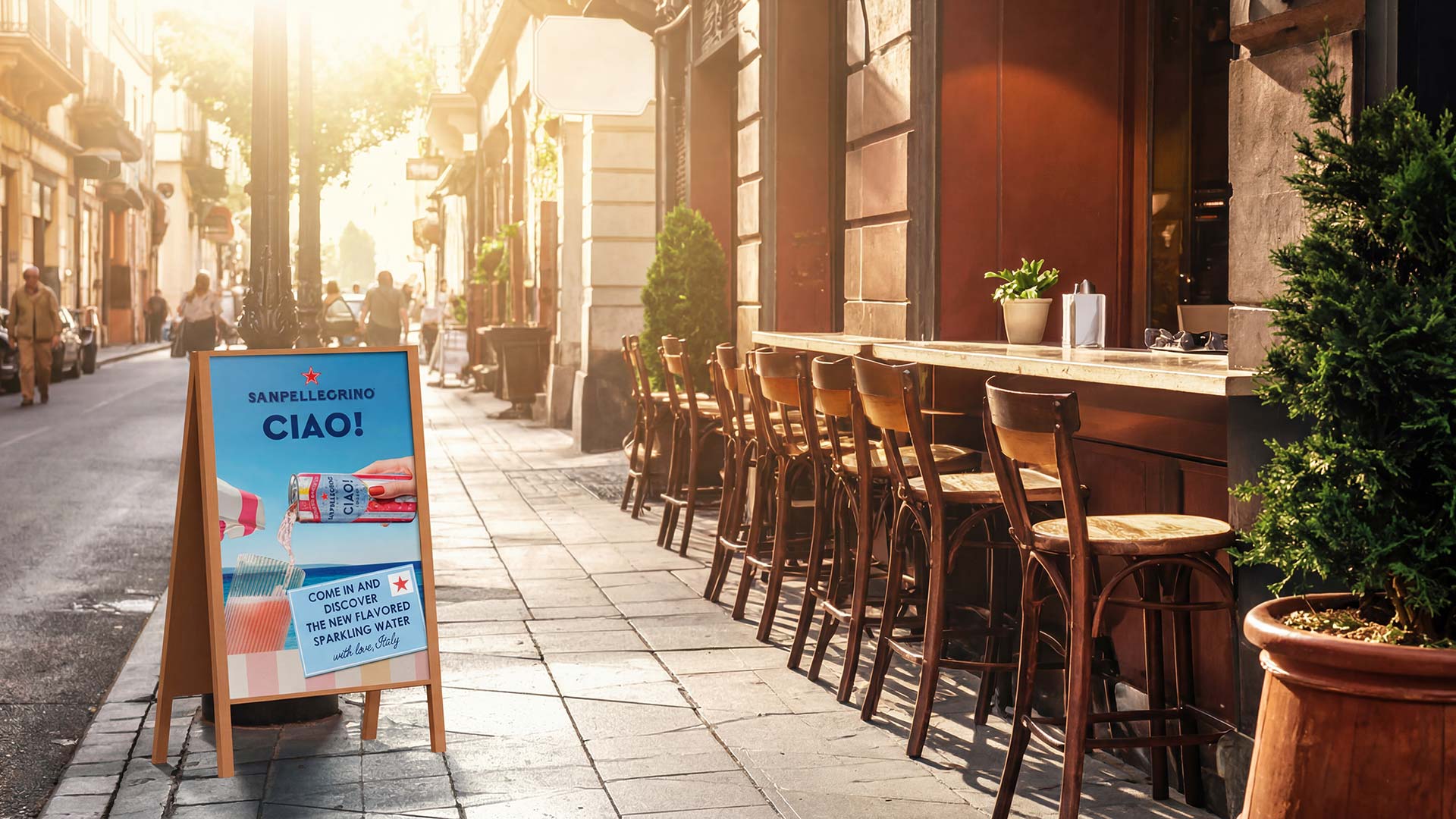 OOH channel assets developed for Sanpellegrino CIAO! by ATC – All Things Communicate