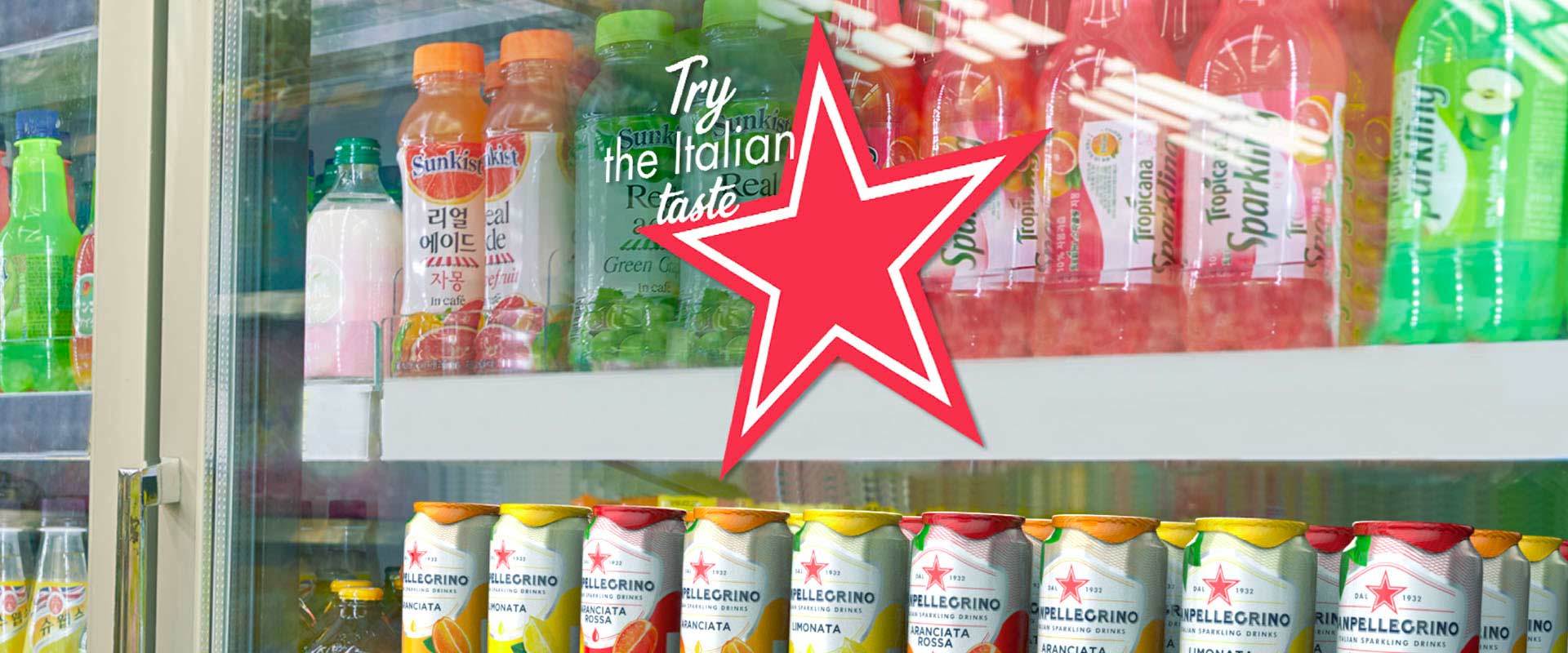Sanpellegrino beverages window sticker for fridge