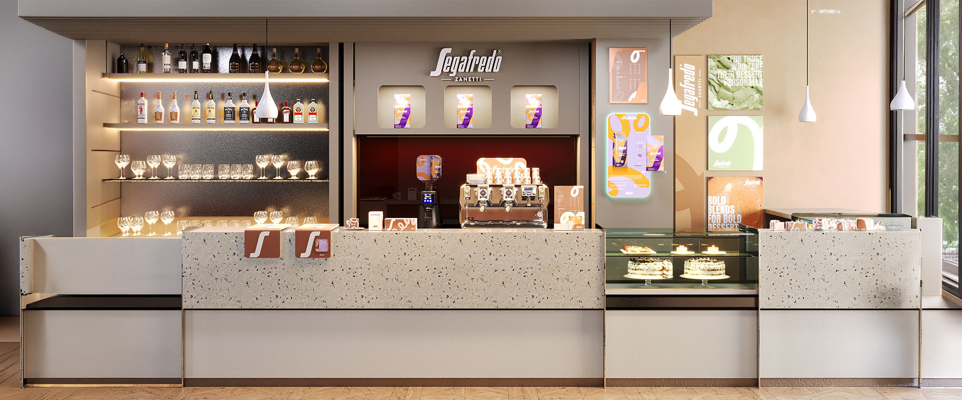 POS materials for premium pastry shops, featuring creativity developed by ATC