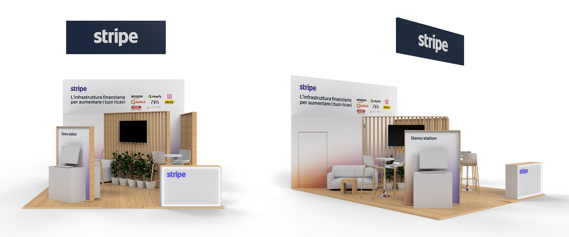 Photos of the stand designed by ATC for the 20th edition of the Netcomm Forum