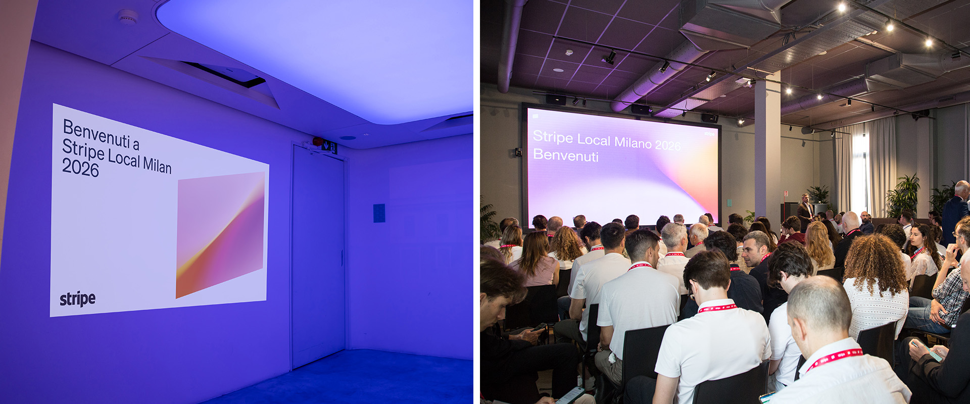 The materials designed by ATC for the Stripe Local Milan event