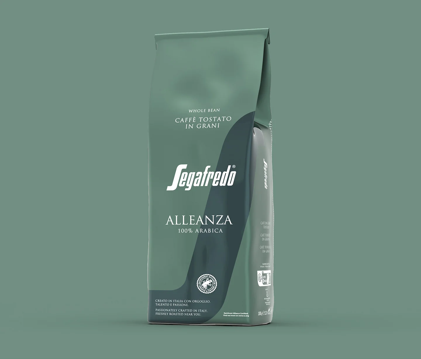Il packaging per la referenza Alleanza, parte della linea ho.re.ca. Premium di Segafredo