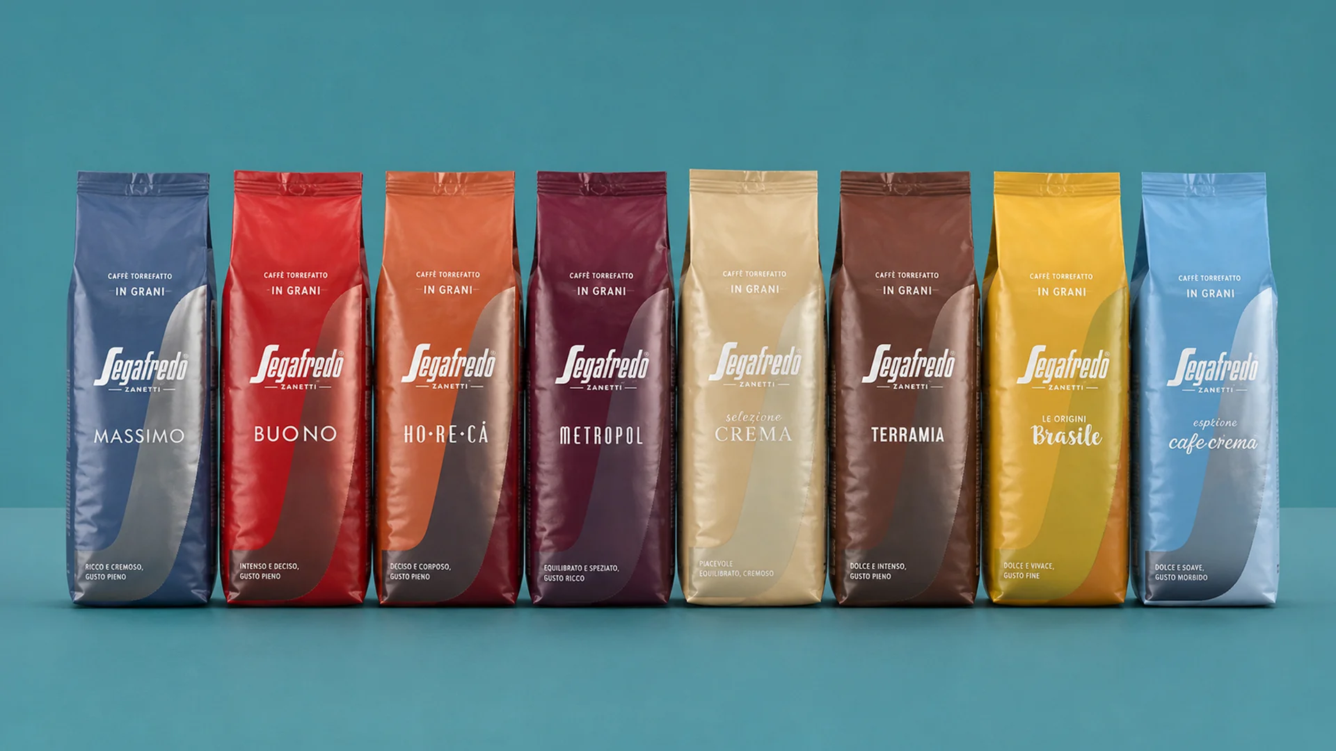 La nuova identità grafica di gamma dei pack ho.re.ca. Classici Segafredo, con il design di ATC - All Things Communicate
