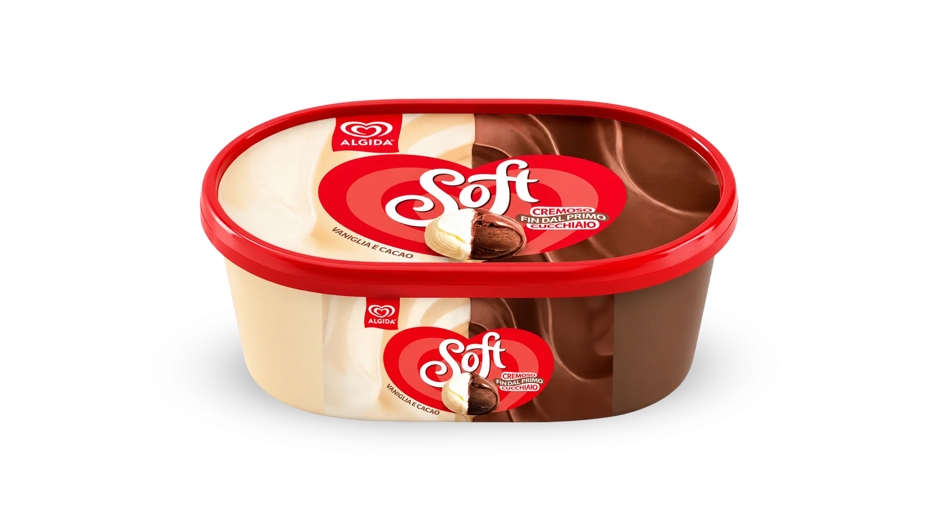 Il packaging per Algida Soft Vaniglia e Cacao, sviluppato da ATC e Reverse
