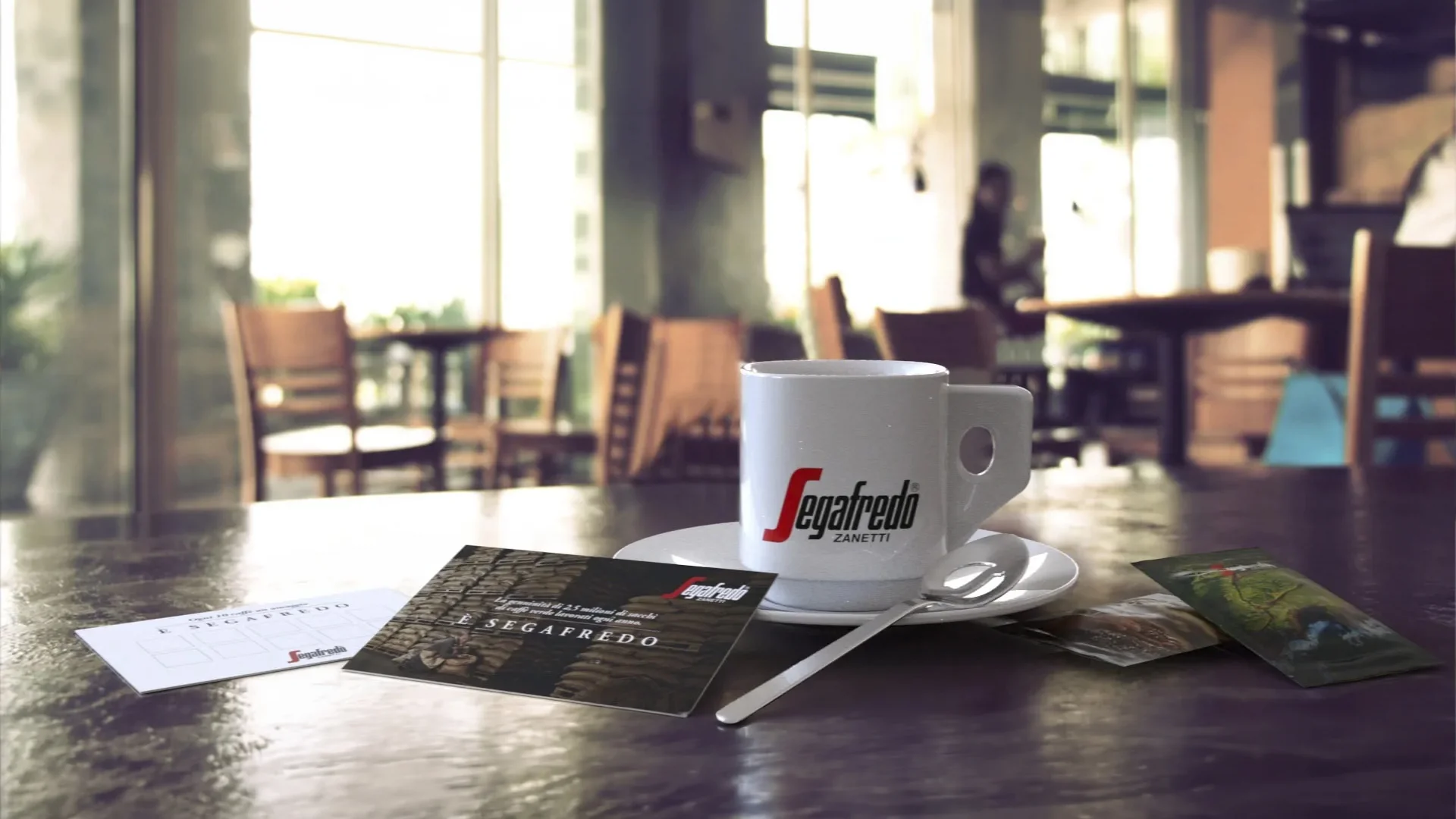 I materiali di comunicazione per il posizionamento Segafredo nel canale bar