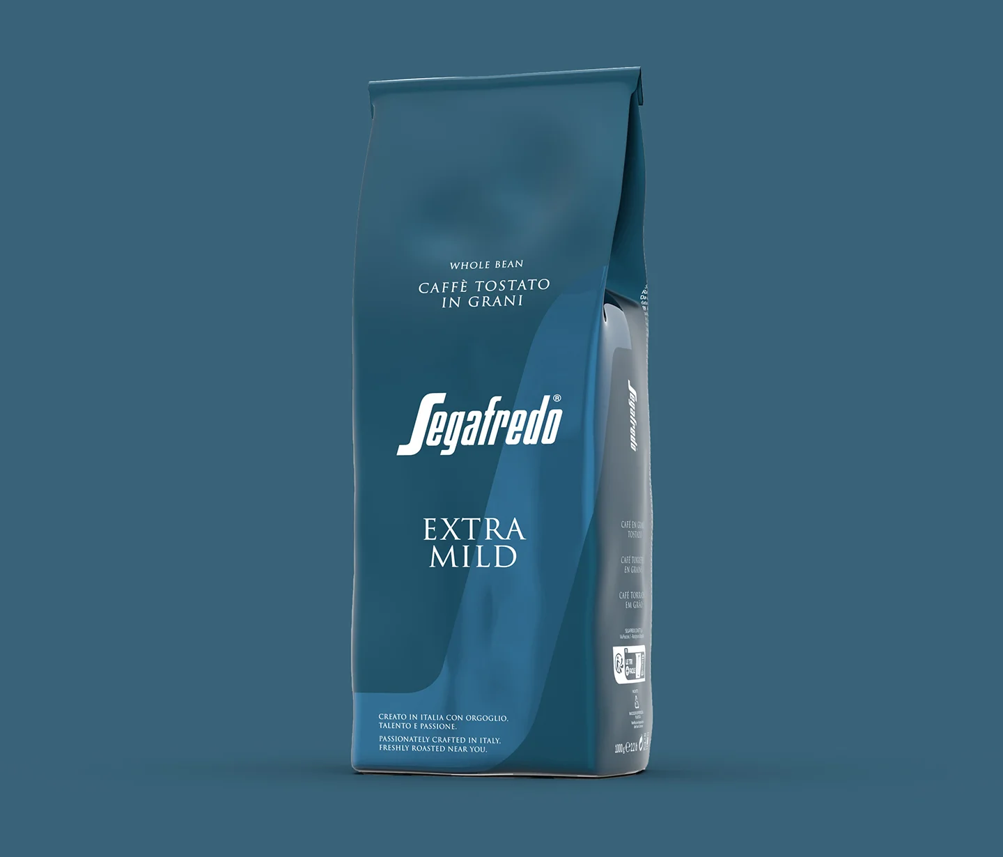 Il packaging per la referenza Extra Mild, parte della linea ho.re.ca. Premium di Segafredo