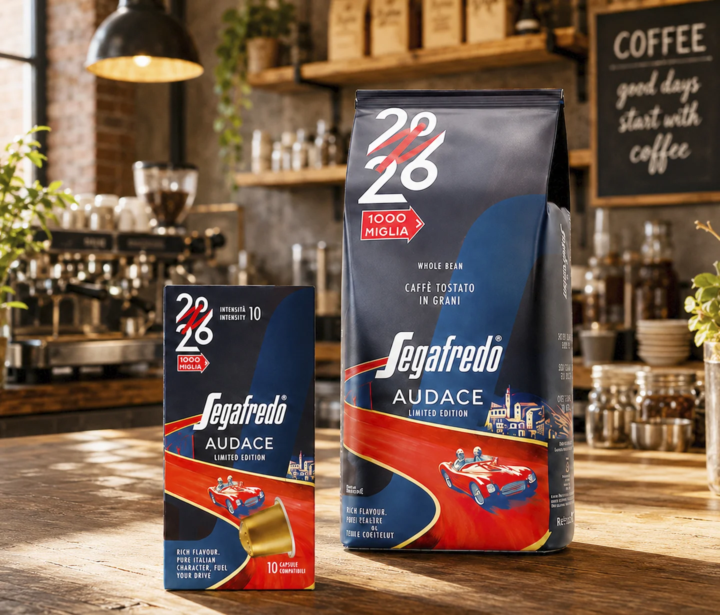 I due pack realizzati da ATC - All Things Communicate per Segafredo Audace