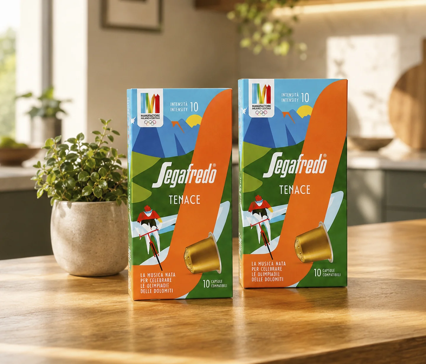 Il design del pack di capsule della limited edition Segafredo Tenace, dedicata alla Maratona delle Dolomiti, realizzato da ATC - All Things Communicate