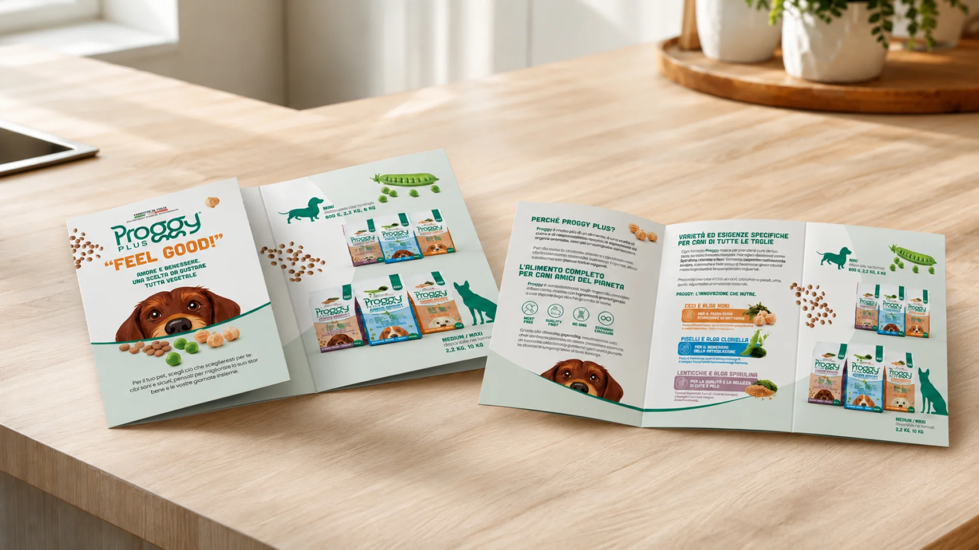 I leaflet educational sulla gamma Proggy Plus di Andriani, realizzati da ATC - All Things Communicate
