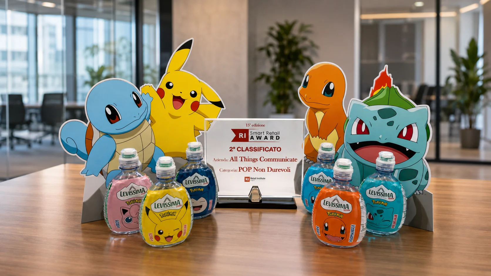 Il premio Smart Retail Award nella categoria POP Non Durevoli vinto da ATC per i materiali POP Issima Pokémon