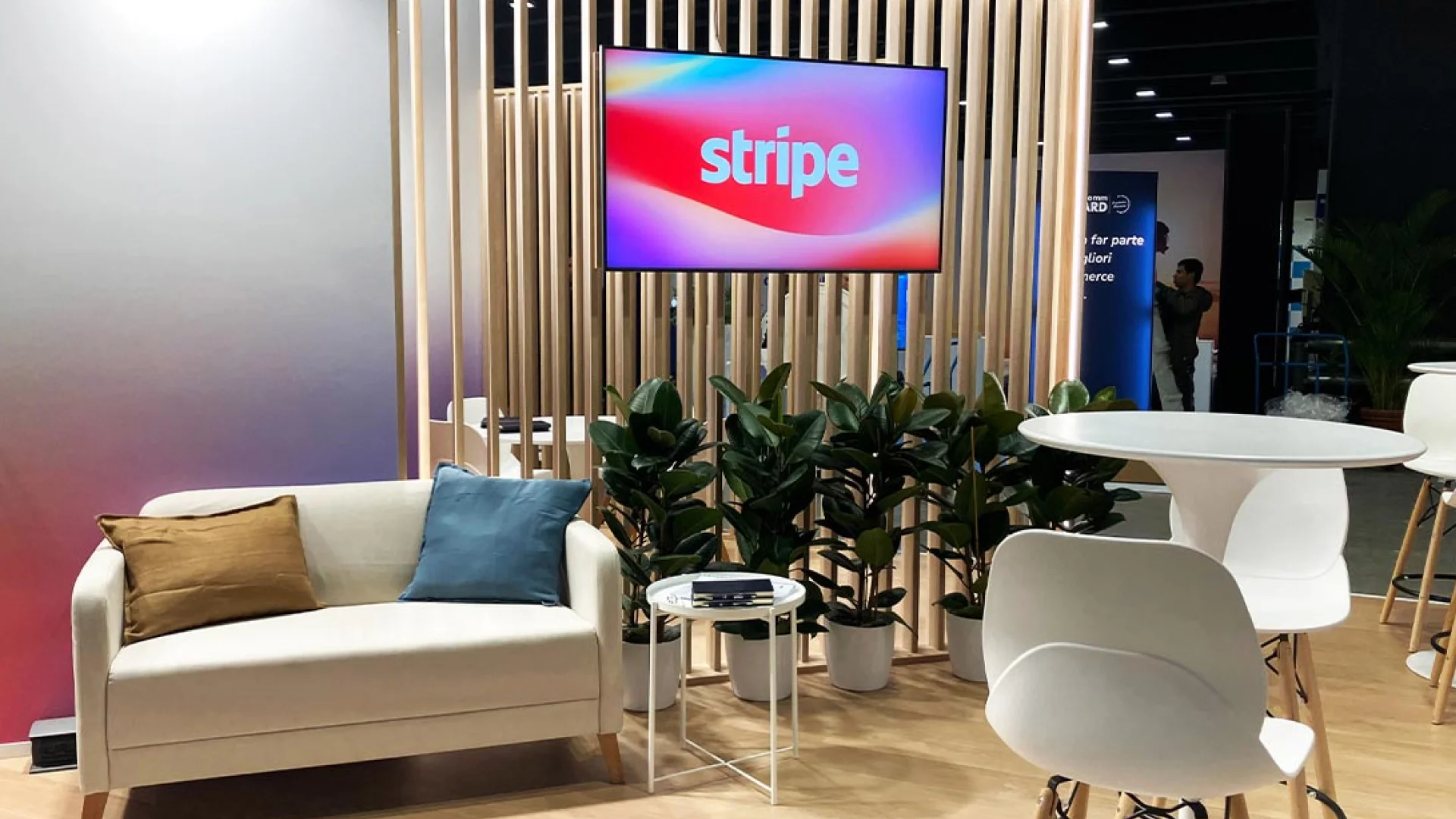 Lo stand progettato e realizzato da ATC per Stripe alla XX edizione del Netcomm Forum
