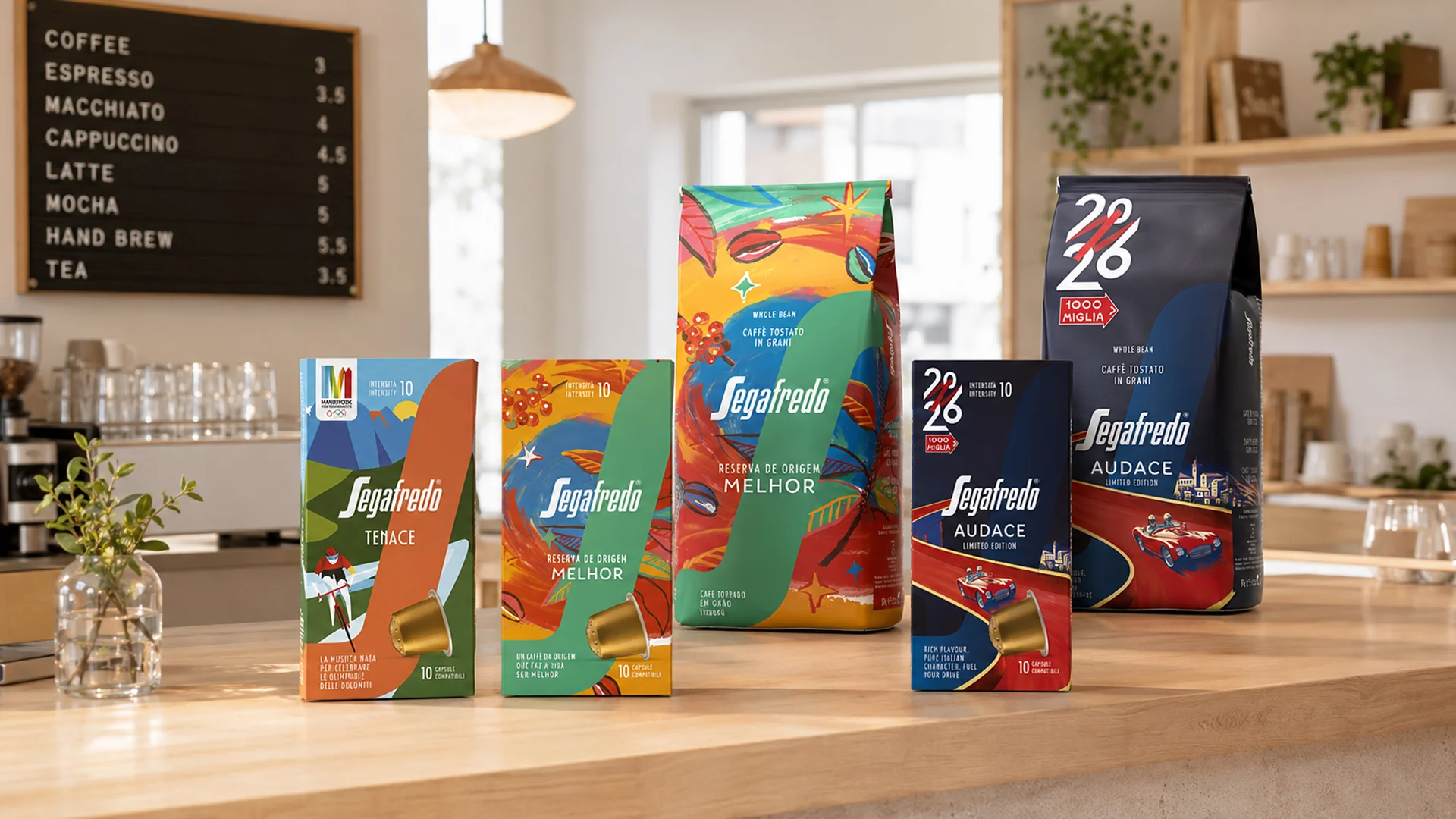 La gamma di limited edition Segafredo del 2026