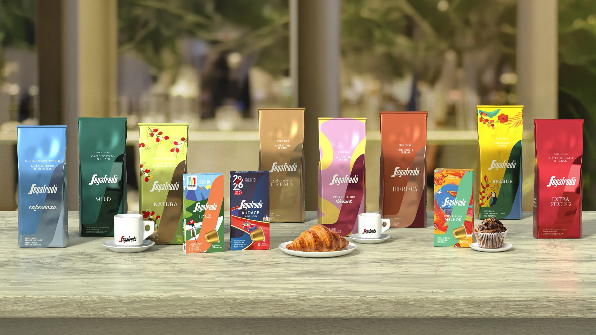 I packaging Segafredo con il visual system studiato da ATC
