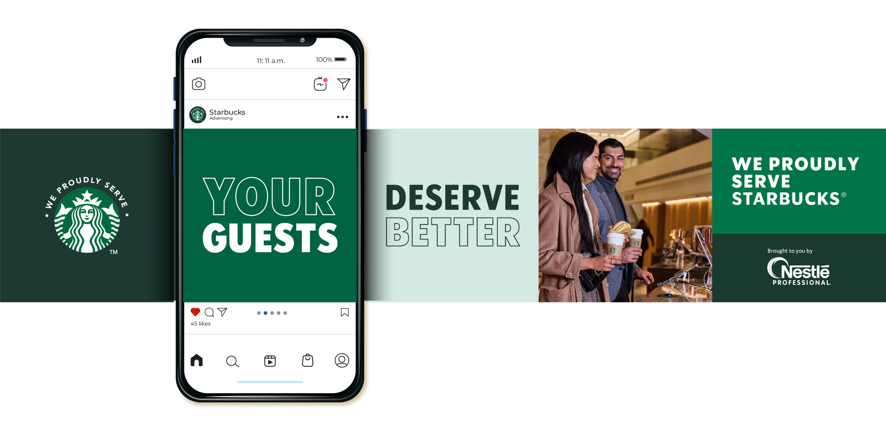 Contenuti social della campagna We Proudly Serve Starbucks a cura di ATC