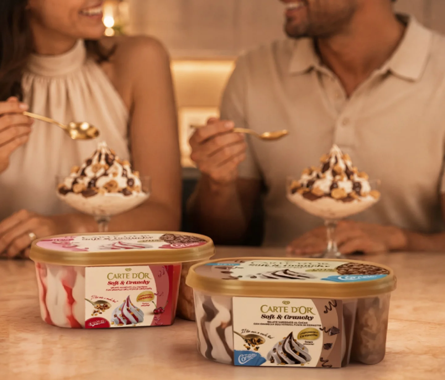 I pack della nuova gamma Carte D'Or Soft & Crunchy