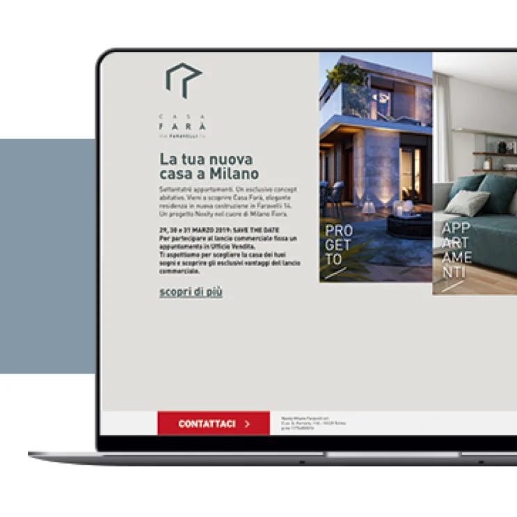 Il minisito di residenza per Nexity Casa Farà con il design di ATC