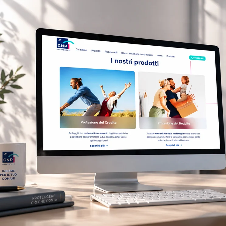 Il sito web per la compagnia insurance assicurativa CNP Italia