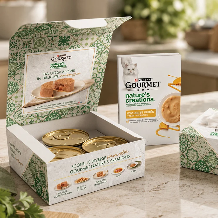 La cuvette promo realizzata per il brand di petfood Purina Nature's Creations