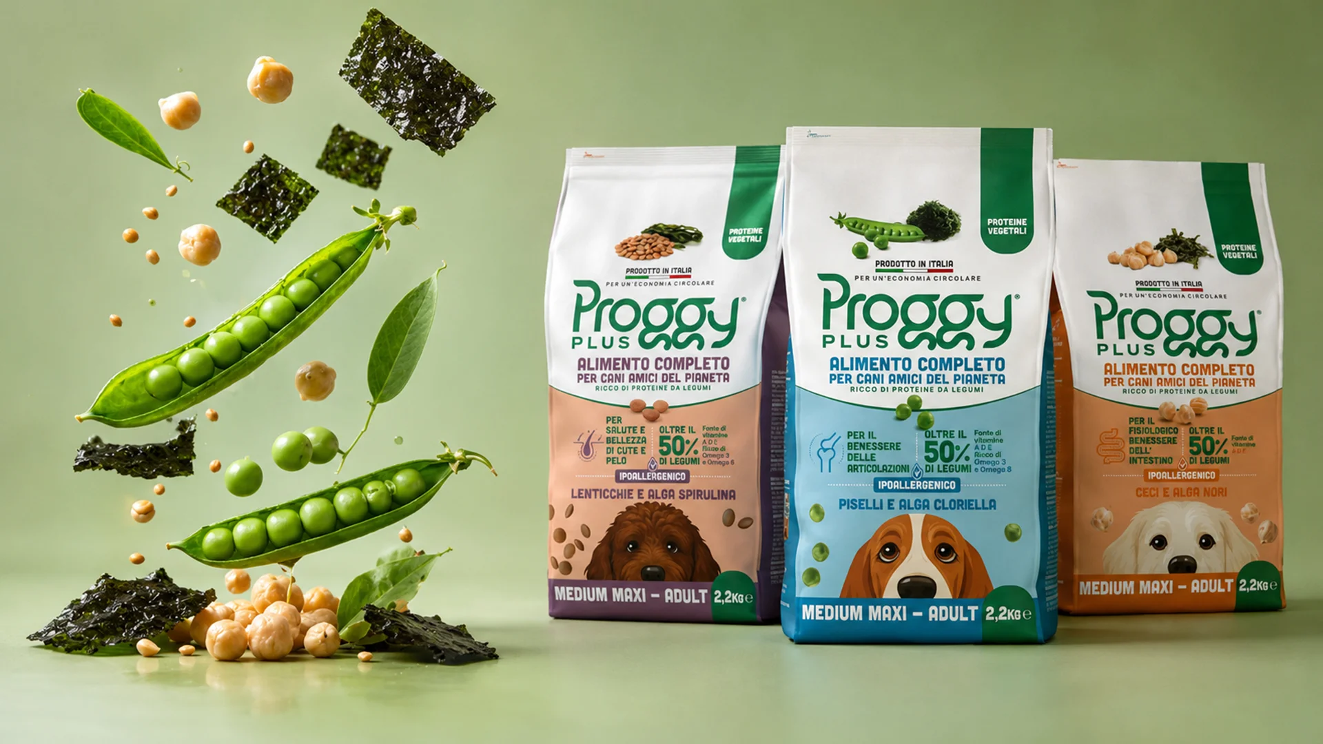 I packaging petfood realizzati per Proggy Plus da ATC
