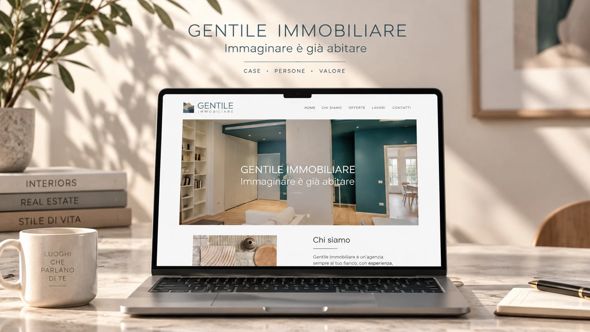 Il sito web istituzionale sviluppato da ATC per l'azienda real estate Gentile Immobiliare