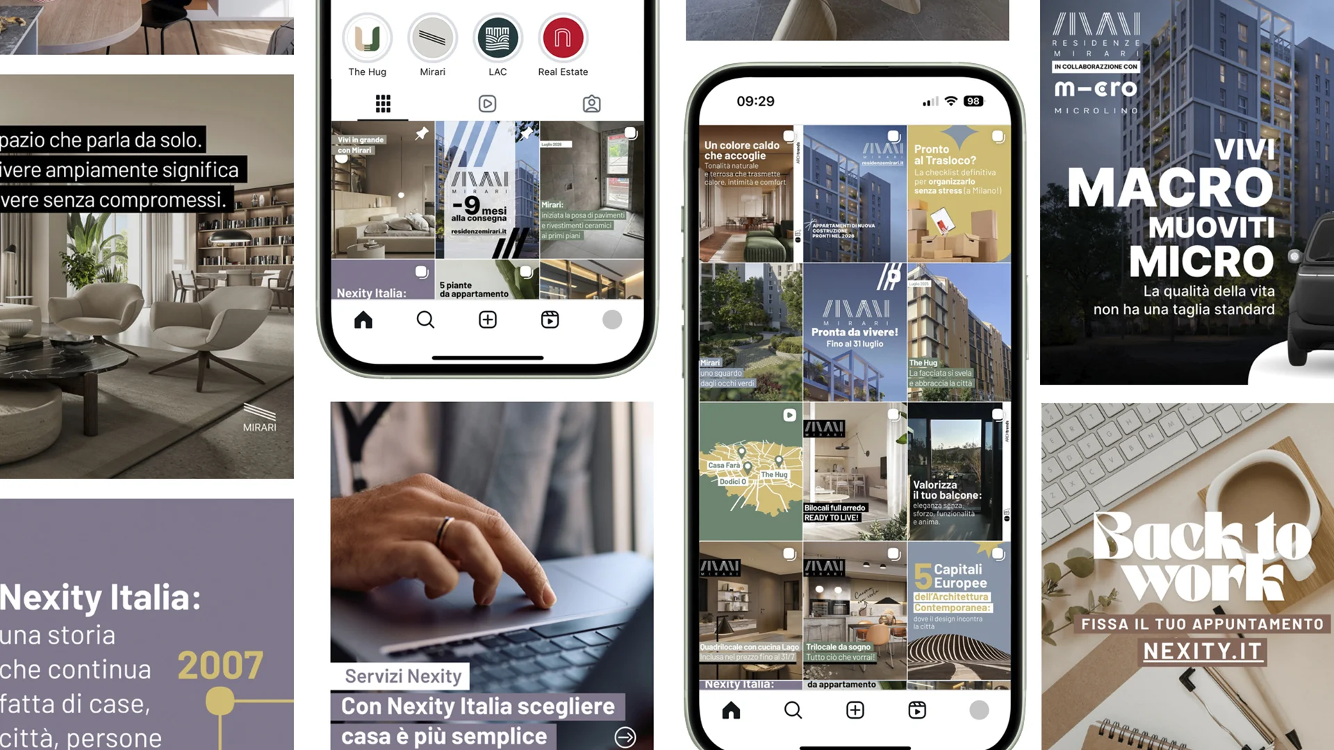 I contenuti social realizzati da ATC per il brand di real estate Nexity Italia