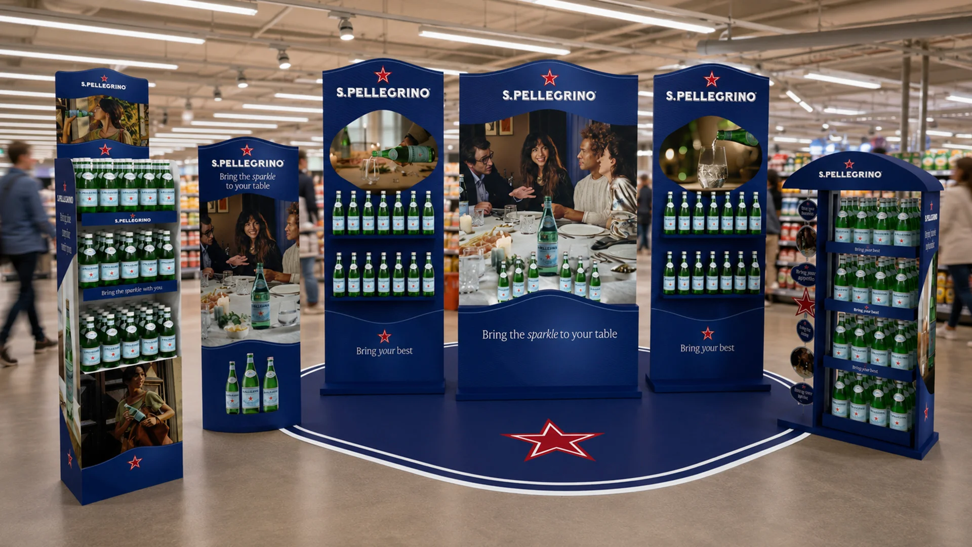 La teatralizzazione retail instore per S.Pellegrino acque Bring Your Best realizzata da ATC